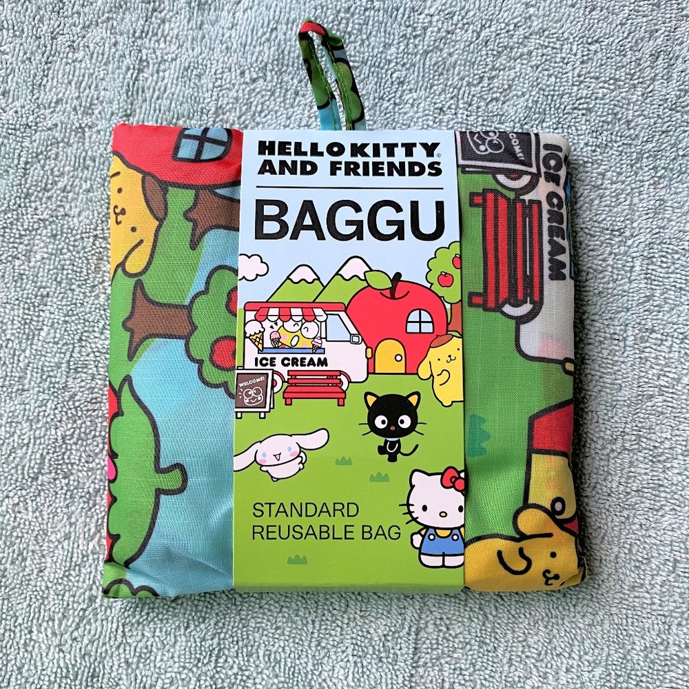 NWT BAGGU Standard Reusable Bag, Hello Kitty & Friends